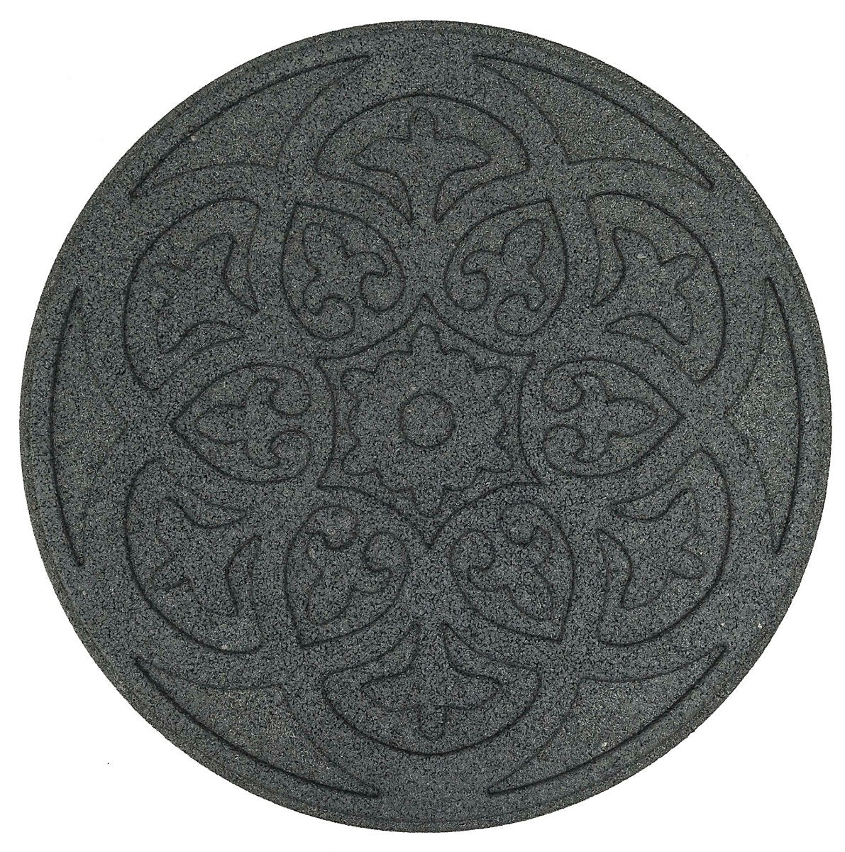 Nicoman Round Grey Scroll Stepping Stone - Pack of 2