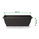 Switch Verve Florus 15L Black Plastic Bell Rectangular Trough (H)20cm (W)24.5cm (D)60cm 3 image