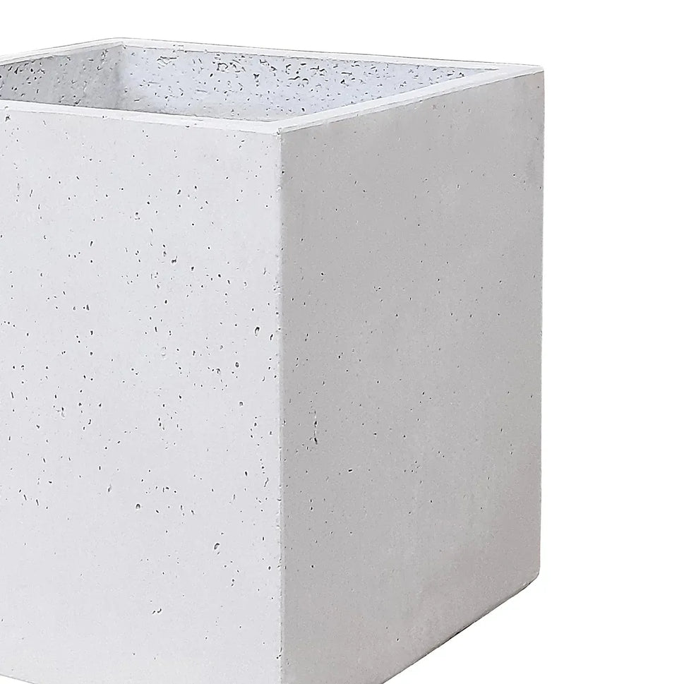 Verve 29L Light grey Concrete Square Planter (H)30cm (W)30cm (D)30cm