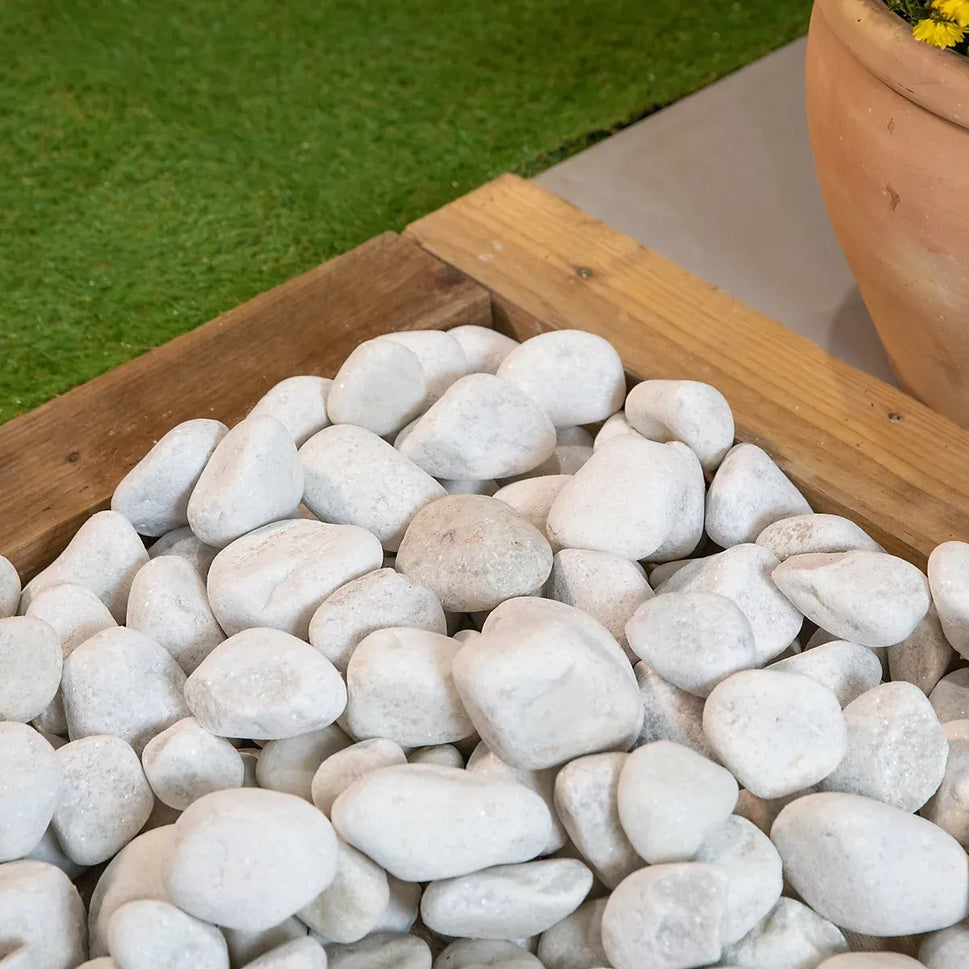White 40-60mm Pebbles