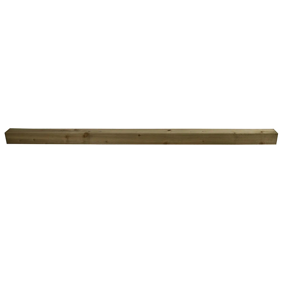 Forest Garden Square Timber Fence post (H)2.4m (W)100mm