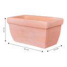Switch Verve 7L Stone White washed Rectangular Planter (H)15cm (W)30cm (D)51cm 3 image