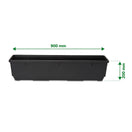 Switch Verve Florus 17.8L Black Plastic Bell Rectangular Trough (H)20cm (W)20cm (D)90cm 3 image