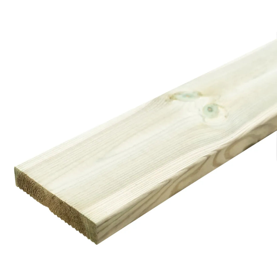 Don Softwood Deck board (L)2.4m (W)95mm (T)20mm, Pack of 1